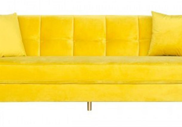 As if this yellow sofa could talk about marital infidelity!