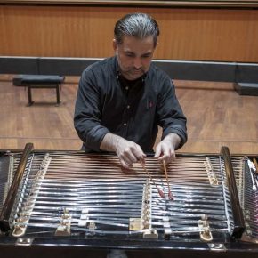 Miklós Lukács played the first tunes on this brand new cimbalom